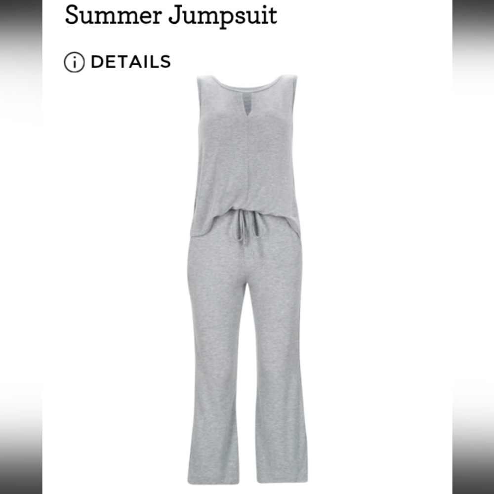 Cabi Summer Gray Sleeveless Jumpsuit Small
